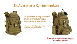 Protector Plus 40L Molle Taktik Çanta (Haki) - Thumbnail