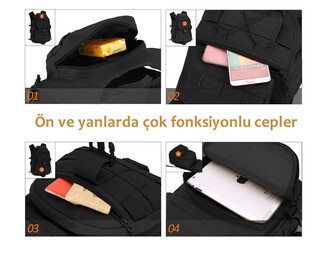 Protector Plus 40L Molle Taktik Çanta (Siyah) - Thumbnail