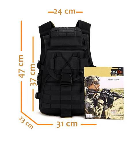 Protector Plus 40L Molle Taktik Çanta (Siyah)