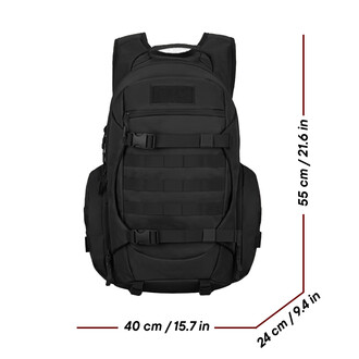 Protector Plus 45L Su Geçirmez Outdoor Sırt Çantası Sportif Siyah - Thumbnail