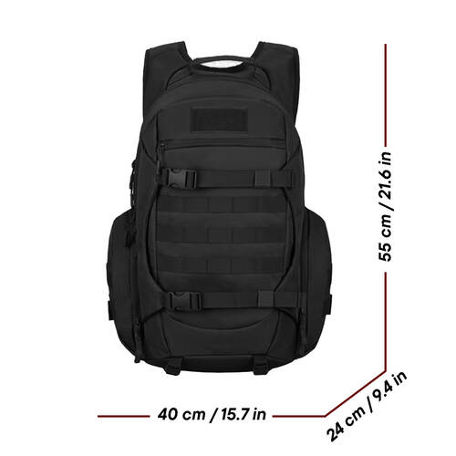 Protector Plus 45L Su Geçirmez Outdoor Sırt Çantası Sportif Siyah