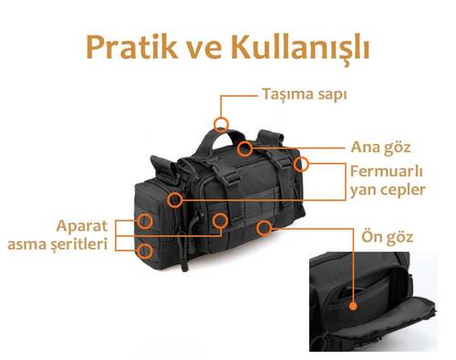 Protector Plus Taktik Bel Çantası (siyah)