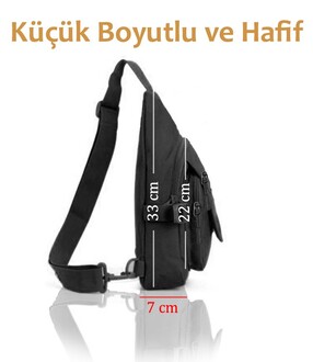 Protector Plus Üçgen Tek Omuz Çantası (Siyah) - Thumbnail