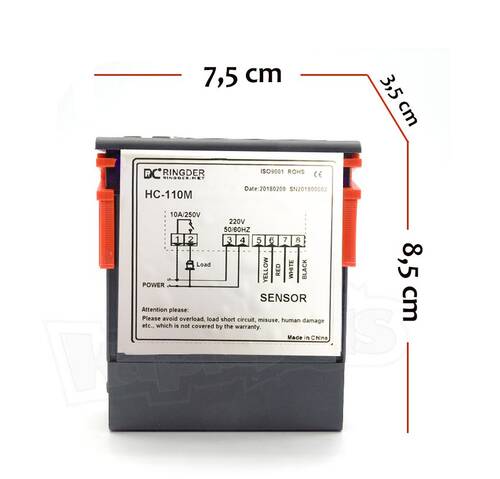 RINGDER HC-110M Dijital Nem Kontrol Termostatı Higrostat
