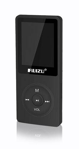 Ruizu X02 Ultra İnce MP3 Çalar 8GB FM Radyo Siyah