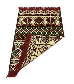 Shark Anadolu Baklava Kilim Bordo - Thumbnail