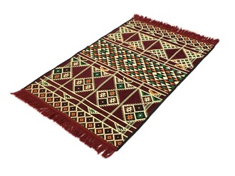 Shark Anadolu Baklava Kilim Bordo - Thumbnail