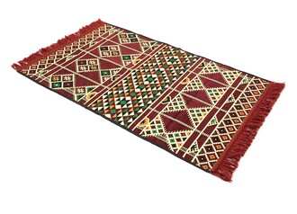 Shark Anadolu Baklava Kilim Bordo - Thumbnail