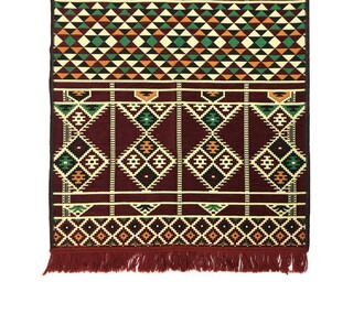 Shark Anadolu Baklava Kilim Bordo - Thumbnail