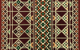 Shark Anadolu Baklava Kilim Bordo - Thumbnail