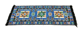 Shark Anadolu Bergama Kilim Mavi - Thumbnail