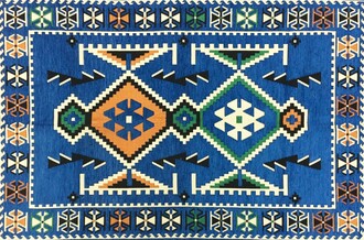 Shark Anadolu Kilim Mavi - Thumbnail