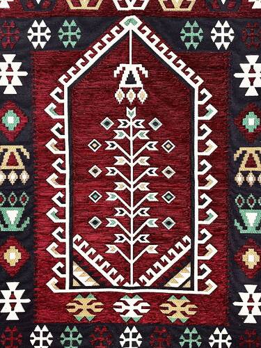 Shark Anadolu Seccade Kilim 10 Bordo