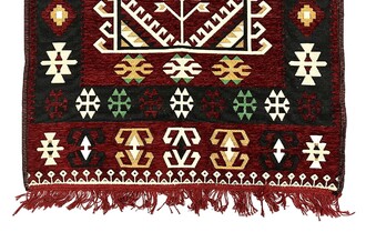 Shark Anadolu Seccade Kilim 10 Bordo - Thumbnail