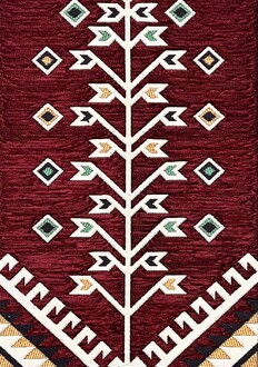 Shark Anadolu Seccade Kilim 10 Bordo - Thumbnail