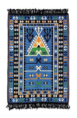 Shark Anadolu Seccade Kilim 12 Mavi