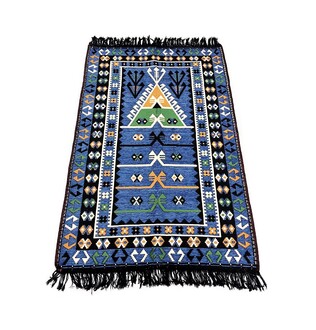 Shark Anadolu Seccade Kilim 12 Mavi - Thumbnail