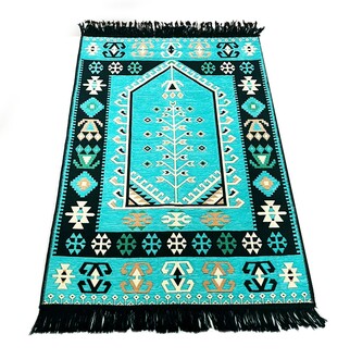 Shark Anadolu Seccade Kilim 12 Turkuaz - Thumbnail