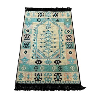 Shark Anadolu Seccade Kilim 12 Turkuaz - Thumbnail