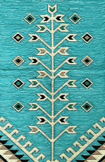 Shark Anadolu Seccade Kilim 12 Turkuaz - Thumbnail