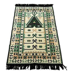 Shark Anadolu Seccade Kilim 13 Yeşil - Thumbnail