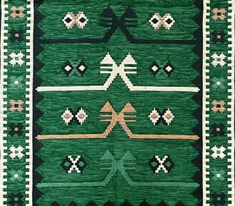 Shark Anadolu Seccade Kilim 13 Yeşil - Thumbnail