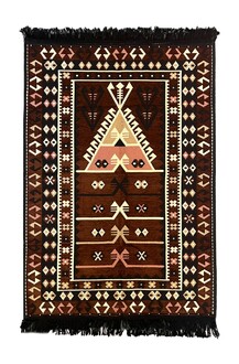 Shark Anatolia - Shark Anadolu Seccade Kilim 15 Kahve