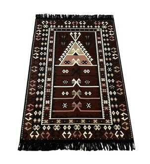 Shark Anadolu Seccade Kilim 15 Kahve - Thumbnail