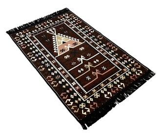 Shark Anadolu Seccade Kilim 15 Kahve - Thumbnail