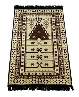 Shark Anadolu Seccade Kilim 15 Kahve - Thumbnail