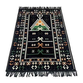 Shark Anadolu Seccade Kilim 16 Siyah - Thumbnail