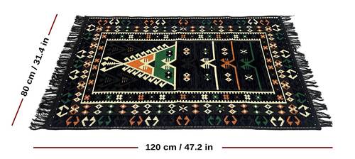 Shark Anadolu Seccade Kilim 16 Siyah