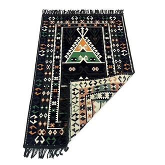 Shark Anadolu Seccade Kilim 16 Siyah - Thumbnail