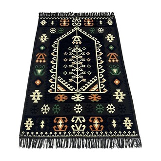 Shark Anadolu Seccade Kilim 17 Siyah - Thumbnail