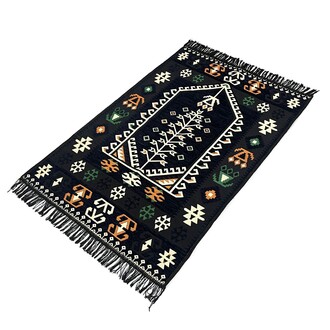 Shark Anadolu Seccade Kilim 17 Siyah - Thumbnail