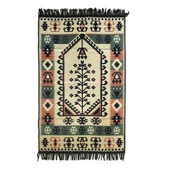 Shark Anadolu Seccade Kilim 17 Siyah - Thumbnail