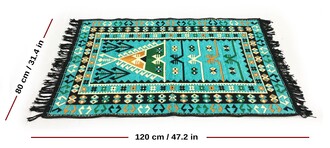 Shark Anadolu Seccade Kilim 6 Turkuaz - Thumbnail