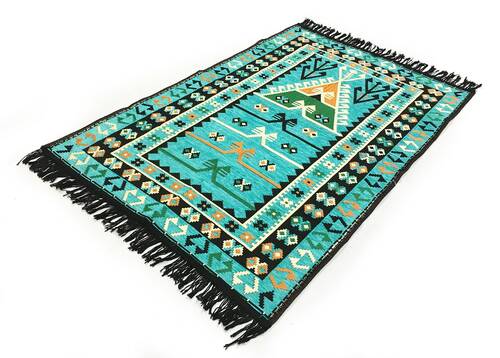 Shark Anadolu Seccade Kilim 6 Turkuaz