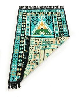 Shark Anadolu Seccade Kilim 6 Turkuaz - Thumbnail