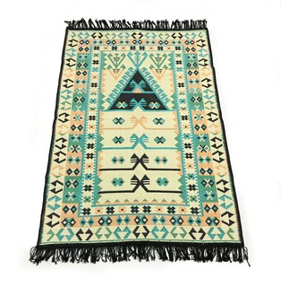 Shark Anadolu Seccade Kilim 6 Turkuaz - Thumbnail