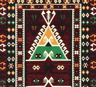 Shark Anadolu Seccade Kilim 7 Bordo - Thumbnail