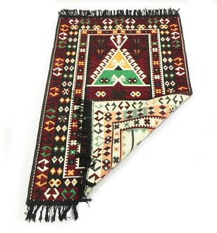 Shark Anadolu Seccade Kilim 7 Bordo - Thumbnail