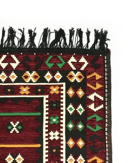 Shark Anadolu Seccade Kilim 7 Bordo - Thumbnail