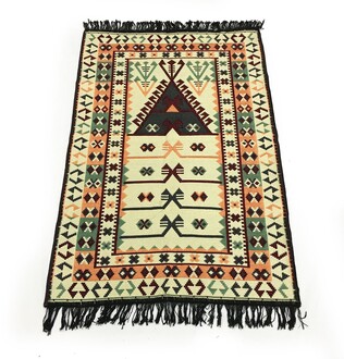 Shark Anadolu Seccade Kilim 7 Bordo - Thumbnail