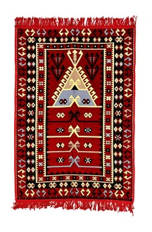 Shark Anatolia - Shark Anadolu Seccade Kilim 9 Kırmızı – Mavi