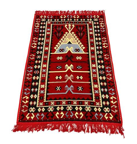 Shark Anadolu Seccade Kilim 9 Kırmızı – Mavi