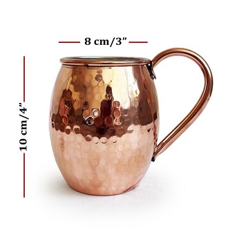 Shark Anatolia El Dövmesi Bakır Kupa Bardak Moscow Mule Mug - Thumbnail