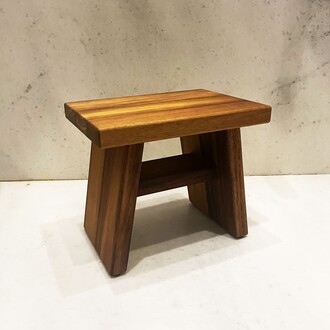 Shark Anatolia - Bath Stool Iroko Wood Handmade Shower Bench