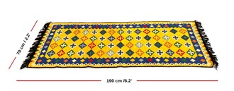 Shark Anatolia Katar Kilim Hardal 70x190 cm - Thumbnail