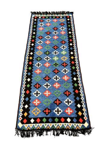 Shark Anatolia Katar Kilim Mavi 70x190 cm